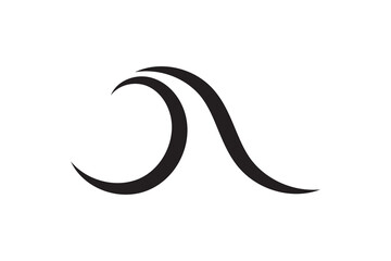 Sea icon wave illustration vector design. Ocean logo graphic element. Aqua symbol.