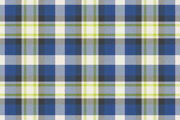 Plaid background, check seamless pattern. Vector fabric texture for textile print, wrapping paper, gift card or wallpaper.
