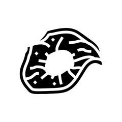 apple dried fruit glyph icon vector. apple dried fruit sign. isolated symbol illustration