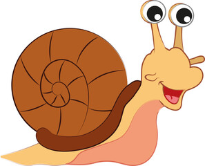 Cartoon snail. Vector snail