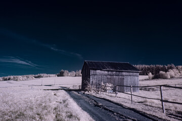 infrared photography - ir photo of landscape under sky with clouds - the art of our world in the...