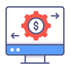 financial services, finance industry, Premium quality vector illustration concept. Flat line icon symbol.