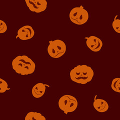 Cute pumpkins seamless pattern. Design for textile, prints for clothes. Vector illustration.