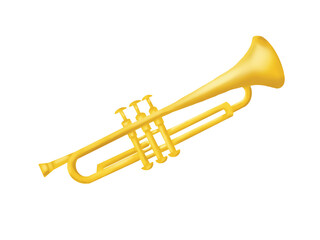 Fototapeta na wymiar trumpet isolated on transparent background