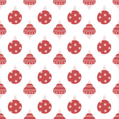 christmas balls seamless pattern