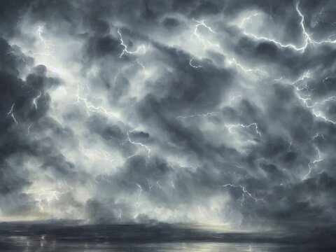 Thunderstorm, Natural Disaster - Digital Art