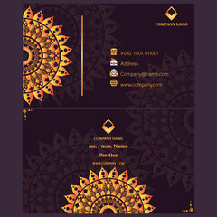 usiness Card Design Mandala Luxury