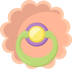 Baby girl pacifier Vector illustration