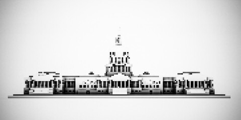Capitol Hill pixel art illustration