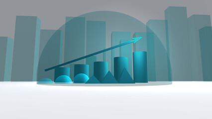 graph on the background