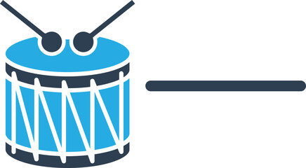 Music Drum Vector Icon which is suitable for commercial work and easily modify or edit it
