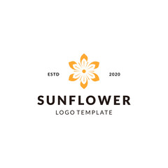 Sun Flower Gardener Cafe And Resto Logo Vector Modern Minimalist
