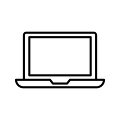 Laptop icon.  computer icon vector. color editable
