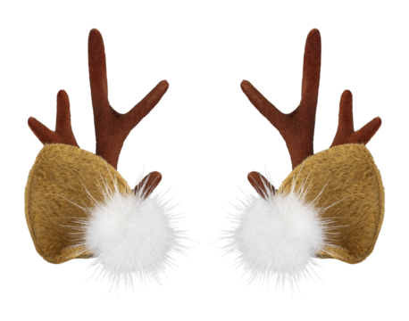 Cute Christmas reindeer ears costume with the transparent png background