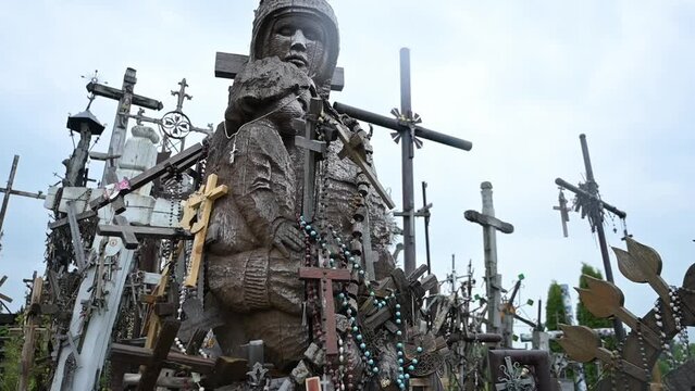 lithuanian hill of crosses religious image