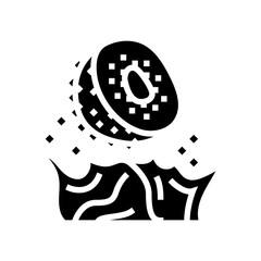 juice kiwi splash glyph icon vector. juice kiwi splash sign. isolated symbol illustration