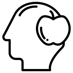 head and apple  icon
