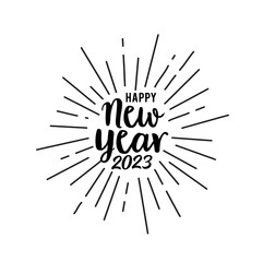 happy new year 2023 banner, poster, calendar, social media