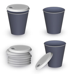 set of cups 3d
