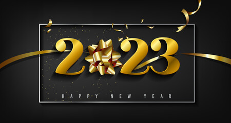 Fototapeta na wymiar happy new year 2023 banner, poster, calendar, social media