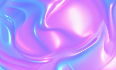 Obraz premium Holographic real texture, blue and purple rainbow foil, iridescent