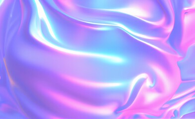 Fototapeta premium Holographic real texture, blue and purple rainbow foil, iridescent