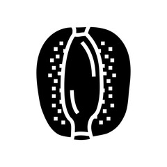 Fototapeta premium cut kiwi fruit fresh glyph icon vector. cut kiwi fruit fresh sign. isolated symbol illustration