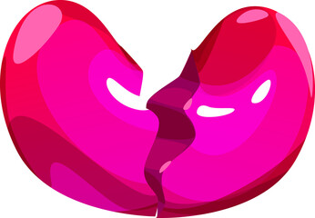 Cartoon broken heart