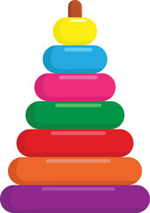 Throwing Rings Toy Vector Illustration Graphic