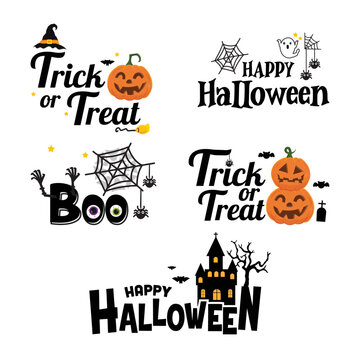 Halloween typography print for flyer, poster, card, banner.