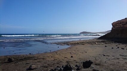Fototapeta na wymiar Medano beach on the island of Tenerife