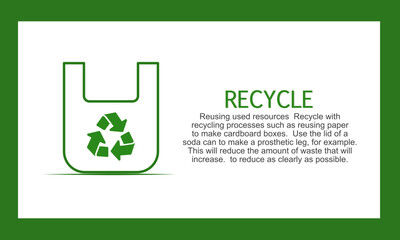 recycle symbol  The concept of reducing waste includes storytelling.  Recycling is the use of used resources. Recycle.