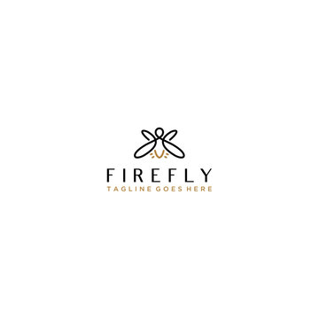 Firefly Logo Icon Design Template. Modern and Minimalist flat vector