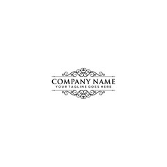 Vintage Elegant Logo Illustration In Isolated White Background