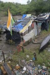 slum area of mumbai, india 