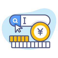 Financial, research, business, Premium quality vector illustration concept. Flat line icon symbol.