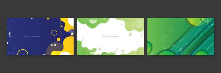 Modern colored abstract background with memphis style, geometry shape, and colourful gradient.