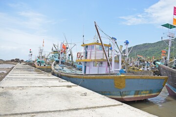 fishing boats in port