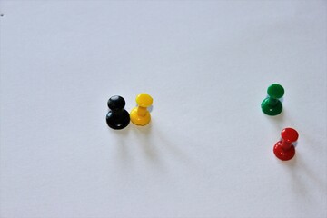colored pins symbolize the political party colors in germany and are arranged according to...