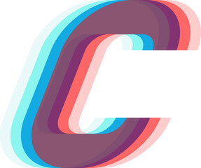 linear letters alphabet italic font style