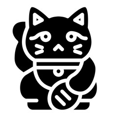 Fototapeta na wymiar maneki japanese cat