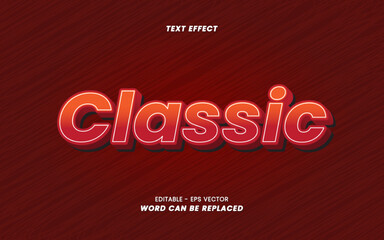 Classic Text - Editable Text 3D Effect