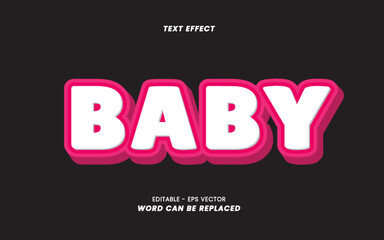 Baby Text - Editable Text 3D Effect