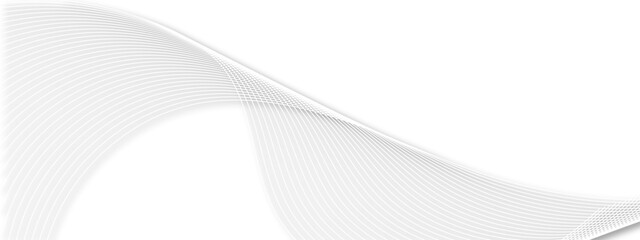 Abstract wavy gray blend liens stream element for design on white background, with shadow. Vector illustration, Wavy stylized lines created using blend tool.
