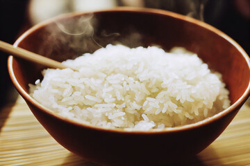 A bowl of boiled rice