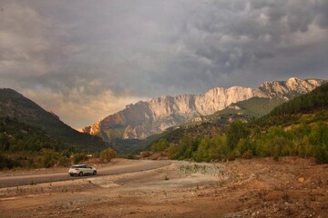 mountain road in the mountains