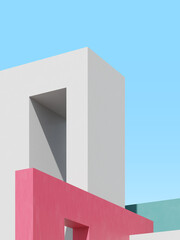 3d illustration of abstract architecture background.