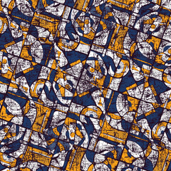 Fototapeta premium Abstract orange geometric grunge background