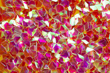 Pile of shiny glitter as background, closeup