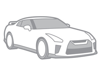 JAPANESE SPORTCAR - VECTOR ILLUSTRATOR ON WHITE BACKGROUND - SPORTCAR_T097 : 540957527